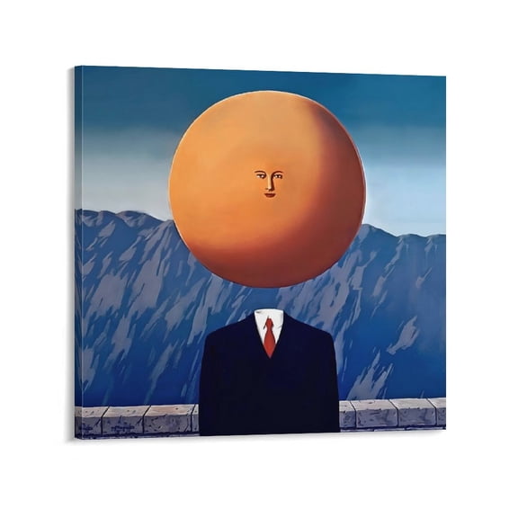 Rene Magritte Canvas Wall Art Picture Print Canvas Poster Wall Paint Art Posters Decor Modern Home Artworks Gift 16x16inch(40x40cm)