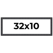 32x10 Frame Black Real Wood Picture Frame Width 1.25 inches | Interior Frame Depth 0.5 inches |