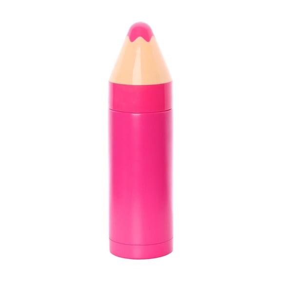 Pencil Shaped Stainless Steel Water Bottle Durable, Leakproof, 9.4oz Vacuum insulated Travel and Outdoors,Back to School Gifts,Pink