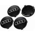 thumbnail image 5 of 4 cubiertas para cubo de rueda de coche compatibles con Audi de 60 mm, ABS, de aluminio y ABS, accesorios decorativos para coche., 5 of 5