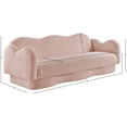 thumbnail image 3 of Bowery Hill Contemporary Soft Pink Teddy Durable Fabric Sofa, 3 of 17