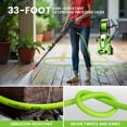 thumbnail image 5 of Electric Pressure Was*her, 5000PSI Power Cleaner with Foam Cannon wihth Hose Reel,4 Nozzles,33FT Hose and Soap Bottle, Car/Driveway/Patio Clean,Green, 5 of 6