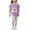 Purple, variant on Girls Floral Lounge Set Size 6 Two Piece Cotton Fall Outfits Cute Short Sleeve Tees Leggings Summer Cute Clothes 4 Years, Pink