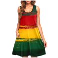 thumbnail image 1 of Vestido Casual de las Mujeres sin Mangas en Gradiente Cuello de Tripulación, Vestido Ligero de Primavera Y Verano de Poliéster, 1 of 7
