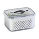 thumbnail image 1 of Contenedor Hermético para Alimentos con Colador Extraíble, Tapa de Cierre, Apto para Lavavajillas y Microondas para Conservar Frutas, Verduras y Carne Frescas., 1 of 2