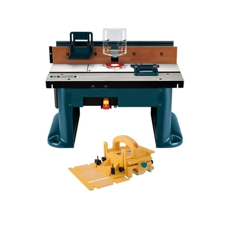 

Bosch Benchtop Router Table with Adjustable Fence with Microjig Grr-Ripper Advanced 3D Pushblock