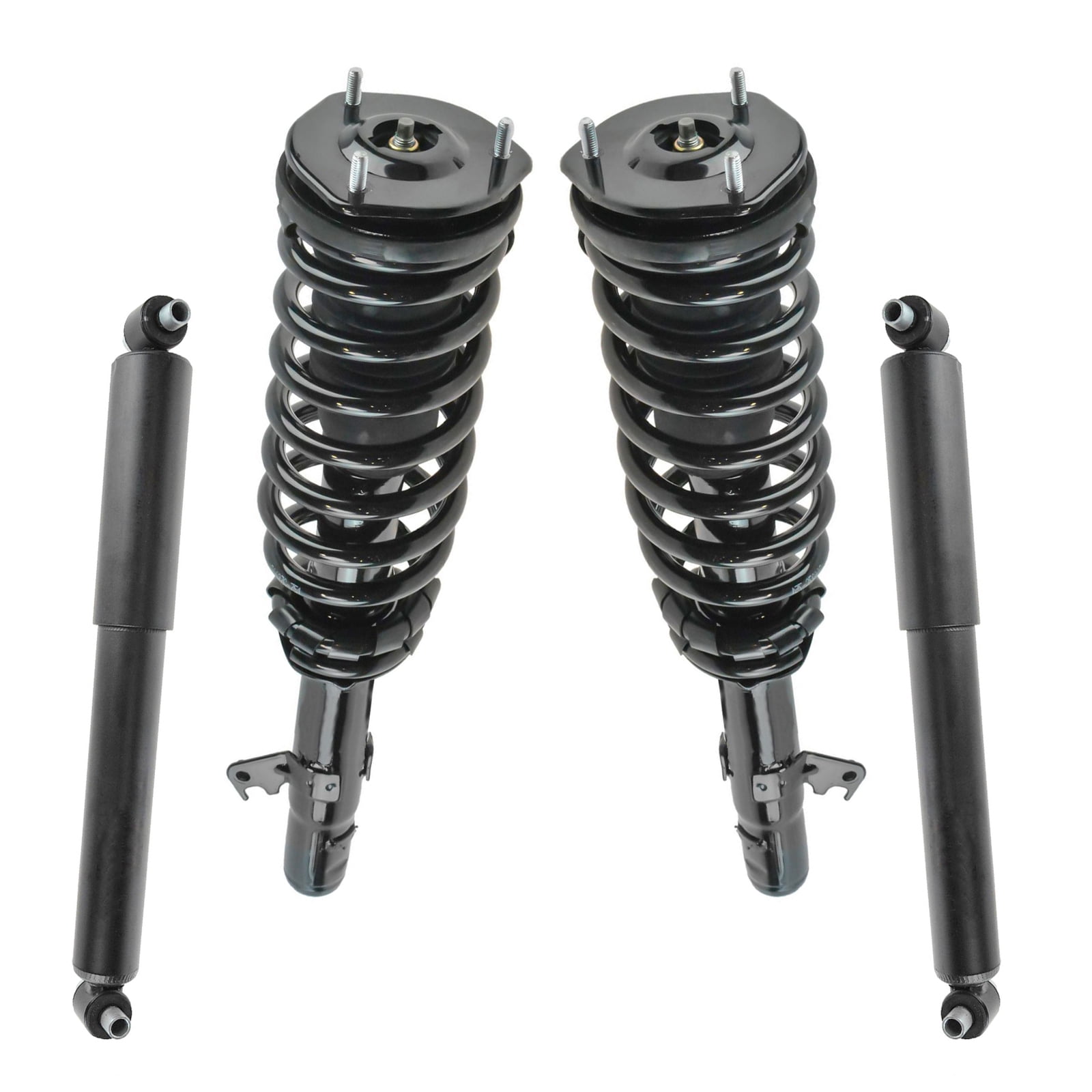 TRQ Front and Rear Complete Strut Assembly & Shock Absorber Kit Complete Strut & Coil Spring Assembly Fits Select 2003-2008 Mazda 6
