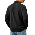 thumbnail image 6 of IAJDKMEK Men's Long Sleeve Collared Shirts - Lapel Button Front, Lightweight Breathable Tops, Casual Button Down Shirt for Men, Ideal Office or Weekend,Black S, 6 of 9
