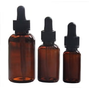 Plastic Pharmacy Dropper Bottle 1 OZ - Amber (PACK OF 6) by Sponix BioRx