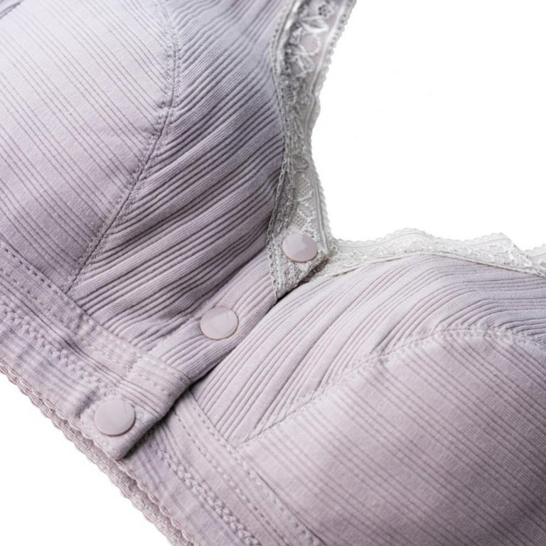 Full-Freedom Front Closure Bra, Perfect Wireless Cotton Sleep Bras for Women  Mid -aged Elder 