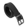 thumbnail image 1 of Cinturón negro para hombre, ajustable, sencillo, de moda, con hebilla de punta, cinturón de vestir para hombre para negocios, 43,3 pulgadas, 1 of 14