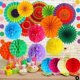 thumbnail image 5 of 60 Piezas Decoraciones de Fiesta Colorida Fiesta Ventiladores de Papel Bola de Flores de Papel Conjunto de Bolas de de Abeja para Bodas CumpleañOs Eventos Festival Suministros, 5 of 5