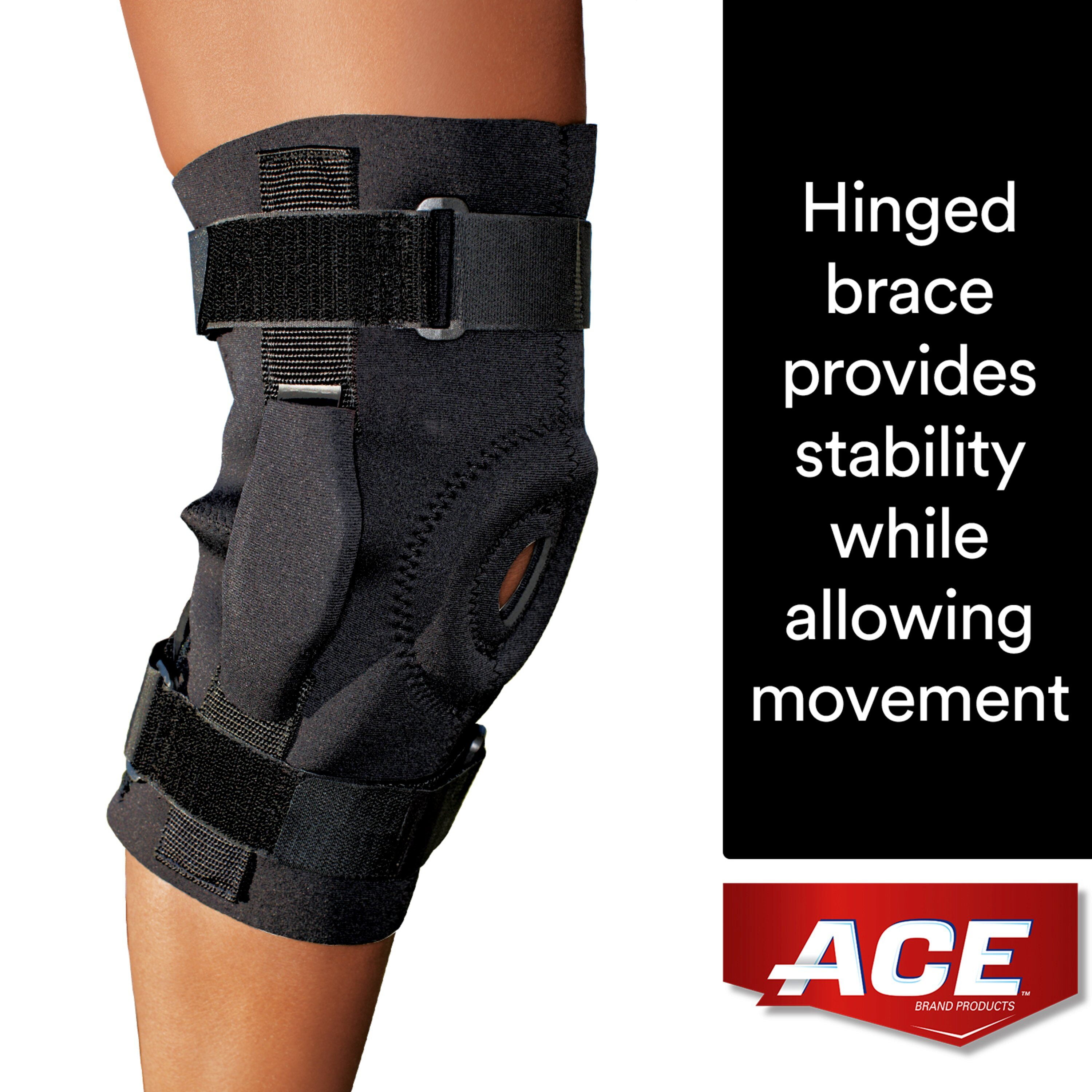 ACE Brand Stabilizing Hinged Knee Brace, Adjustable, Left or Right Knee