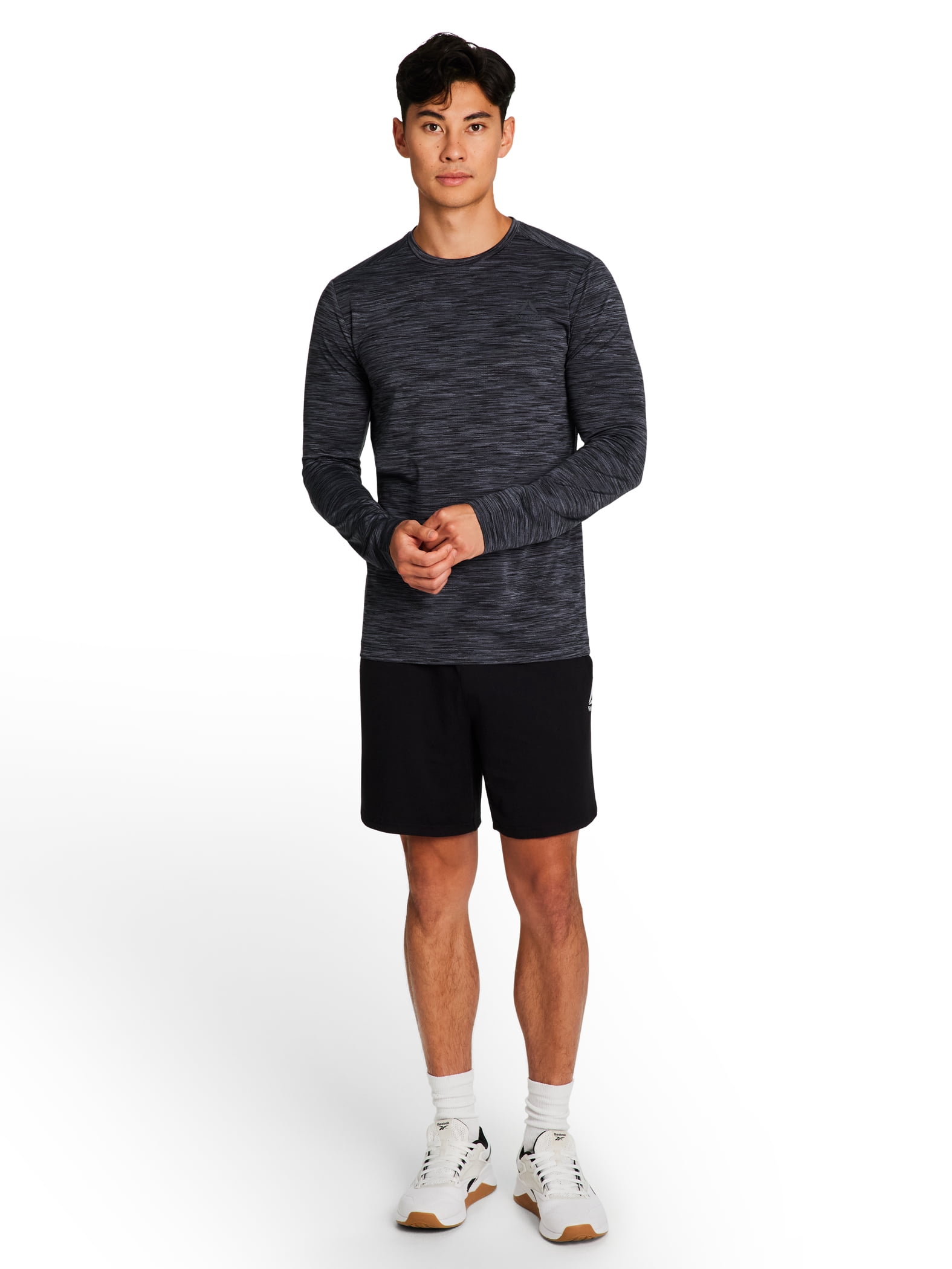 Reebok Mens and Big Mens Stride Performance Long Sleeve Shirt, Sizes XS-5XL