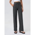 thumbnail image 4 of Pantalones Anchos y Cómodos para Mujer, con Bolsillos Grandes, para Fitness, Yoga y Deportes Casuales. Gris Extendido L, 4 of 8