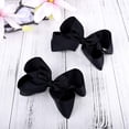 thumbnail image 4 of southwit 12 PCS 6" Big Hand-made Grosgrain Ribbon Hair Bow Alligator Clips Hair Accessories for Little Teen Toddler Girls - Black, 4 of 5