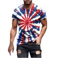 thumbnail image 2 of cllios 4th of July Shirts for Men Patriotic Red White and Blue Graphic Tees Regular Fit Round Neck Top Vintage Short Sleeve T Shirt July 4th Mens Gifts, 2 of 5