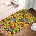 thumbnail image 4 of Rateoe Dancing African Women Pattern Flannel Door Mat Indoor Outdoor Entrance, Waterproof All-Weather Doormat,Fade Resistant, Low Profile Entryway Mat 16x24in, 4 of 7