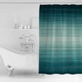 thumbnail image 4 of Abstract Turquoise Shower Curtains for Bathroom Waterproof Fabric Bath Curtains Decor Bath Tub Curtain Modern Gradient Minimalist Stripes Decorative Shower Curtain Sets with 12 Hooks, 72x72 Inch, 4 of 6