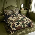 thumbnail image 2 of meiyoeat Vintage Camo Duck 7pcs Queen Bedding For Kids,Rustic Farmhouse Hunting Bedding Comforter Set Queen For Men, Beige Green,Black Reversible, 2 of 7