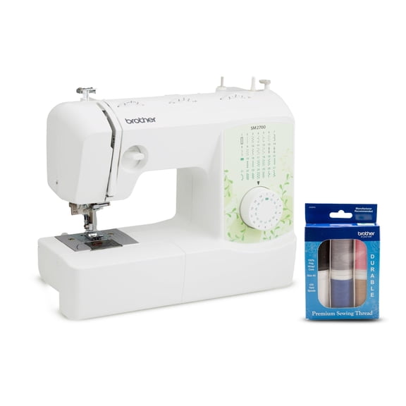 Brother SM2700 27-Stitch Sewing Machine Bundle with 6-Piece Thread (2 Items)