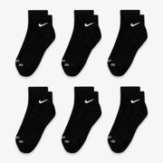 Nike Dri-FIT Everyday Plus Cushioned Mid Training Quarter Ankle Socks (6 Pack) Black SX6899-010