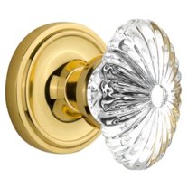 Nostalgic Warehouse Claofc_Prv_234_Nk Vintage Farmhouse Oval Egg Fluted Flower Crystal