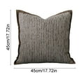 thumbnail image 3 of PPgejGEK 45x45x3.94 Inch Brown Modern Stylish Fabric Polyester Striped Plaid Pillow with Inner Cushion for Living Room Sofa Waist Support, 3 of 6