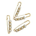 thumbnail image 4 of 4 Pieces Women Pearl Brooch DIY Crafts Waistband Decor Adjust Clip Clasps Tightening Waist Pins for Shirt Shawl Dress P, 4 of 7