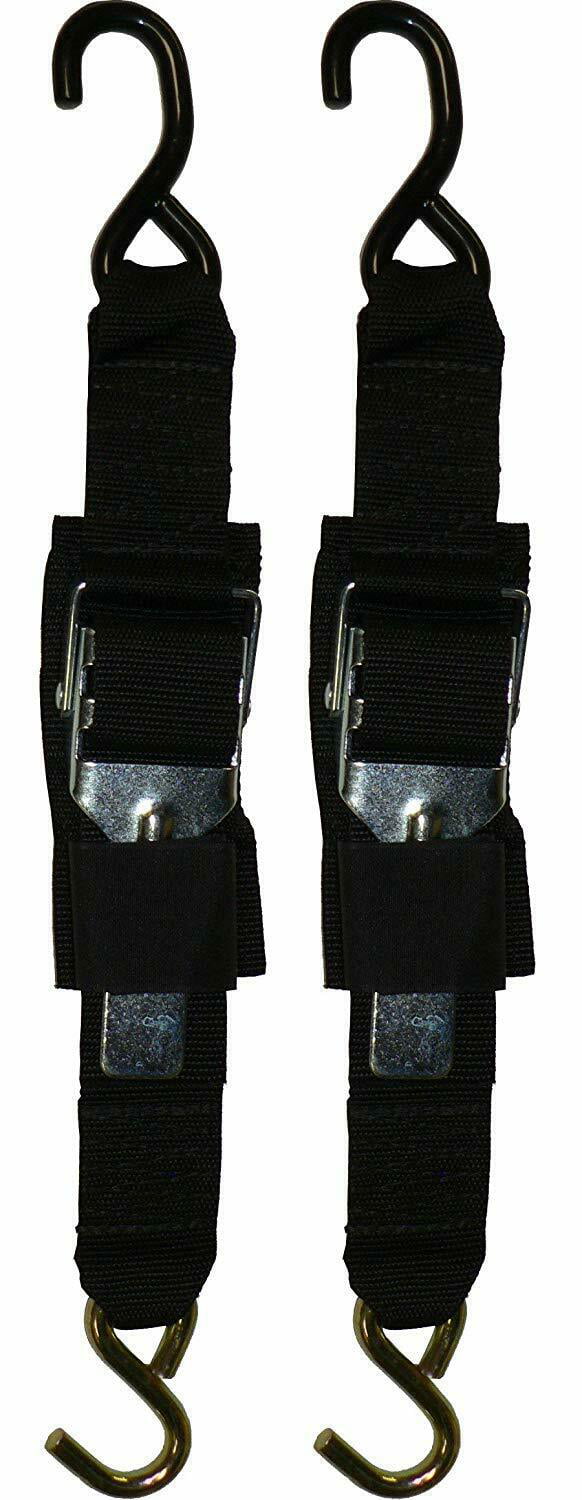 Tie Down Straps Anchor Paddle Buckle Transom Trailer Boat Hook Strap 2 Inch Pair 