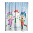 thumbnail image 2 of Creative Products Children Snowman Scene 71x74 Shower Curtain, 2 of 2