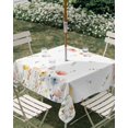 thumbnail image 3 of Square Outdoor Tablecloth with Umbrella Hole Watercolor Wildflowers Outside Table Cloth Waterproof Patio Table Cover Farmhouse Botanical Floral Herbs Zipper Tablecloths for Picnic Camping 54x54 Inch, 3 of 8