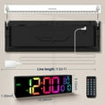 thumbnail image 3 of Reloj de pared ANSOPER digital grande de 16,5 pulgadas con 11 colores RGB, 3 of 9