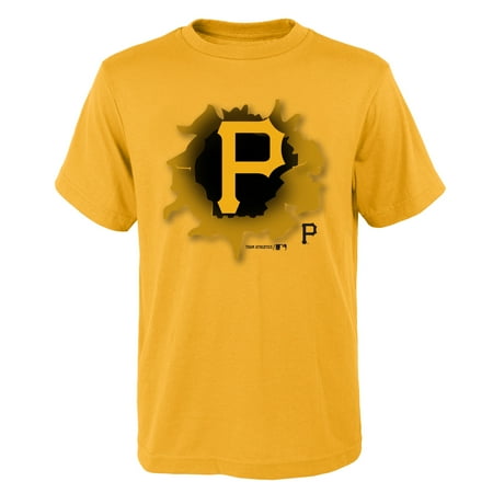 Pittsburgh Pirates Team Logo Ball - MLB Pittsburgh PIRATES TEE Short Sleeve Boys OPP 100% Cotton Alternate Team Colors 4-18