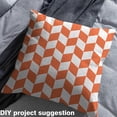 thumbnail image 2 of Homewish Geometric Plaid Fabric by the Yard 1 Yard,Modern Minimalist Geometric Home Decor Fabric by the Yard,Orange Checkerboard Grid Sewing Fabric For Teens,Ultra Soft Home Decor, 2 of 6