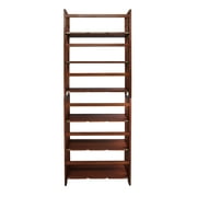 3-Shelf Folding Stackable Bookcase 27.5 Wide-Walnut