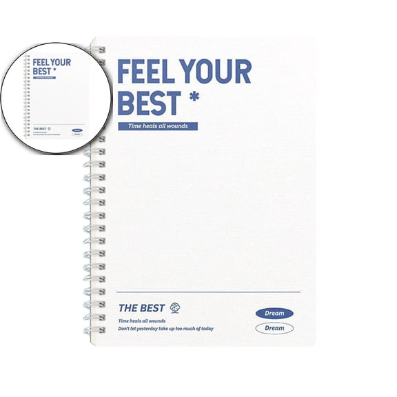 Dvruxg Subject Notebooks Soft Spiral Lined Notebook Journal B5 7x10 inch, Planner for Gift Office Christmas Birthday(White)