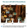 thumbnail image 3 of Peel and Stick Wallpaper Canvas Turkish Moroccan glass tea light hanging Modern Art Wall Mural Decor Self Adhesive and Removable 69in x 98in, 3 of 6