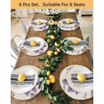 thumbnail image 4 of 15 Inch Round Placemats Set of 4, Purple Lavender Non Slip Heat Insulation PP Table Mats, Spring Floral Daisy Butterfly Leaves Beige Washable Place Mats for Kitchen Dining Party Table Decor, 4 of 7