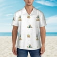 thumbnail image 4 of Lsque Rabbit Blowing Dandelions pattern Hawaiian Shirt for Men, Unisex Summer Beach Casual Short Sleeve Button Down Shirts-, 4 of 9