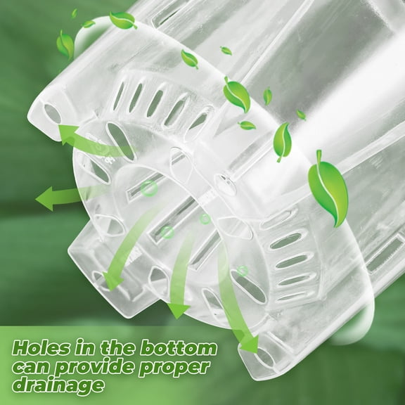 Alasum 6 Pack Clear Plastic Orchid Pots, Indoor Plant with Drainage Holes for Home, Garden, Flowers,