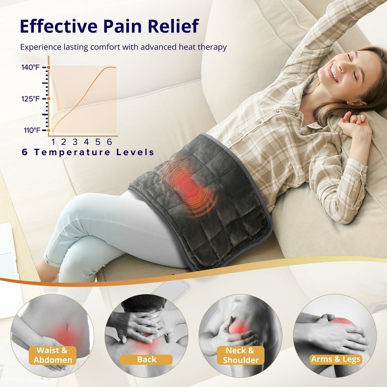 vibrating heating pad walmart Heating Pad, Weighted Heating Pad with Massaging Vibrations, Massage  Heating Pad for Back Cramps Shoulder Pain Relief, 6 Heat Settings & 4  Massage