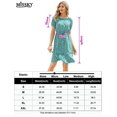 thumbnail image 7 of GymChoice Floral Boho Summer Dress For Women,Short Sleeve Dresses Off The Shoulder Waist Elastic A Line Casual Flowy Dresses, 7 of 7