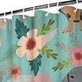 thumbnail image 3 of Dachshund and Flower Shower Curtain 72"x84" ,Bathroom Decorative Shower Curtains Set with 12 Hooks,Modern Waterproof Washable Shower Curtain, 3 of 6