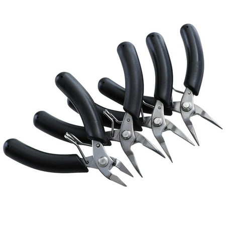 

4pcs With Handle Earring Stainless Steel Needle Nose Plier Mini