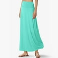 thumbnail image 6 of YUTK Women Maxi Skirt Long Flowy Pleated High Waisted with Pockets Summer Casual Elastic Waist A-Line Skirts Mint Green S-Xl, 6 of 8