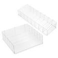 thumbnail image 1 of SHOWERORO 2Pcs Clear Money Organizer Tray with Compartments for Retail and Store Cash Storage, 1 of 8