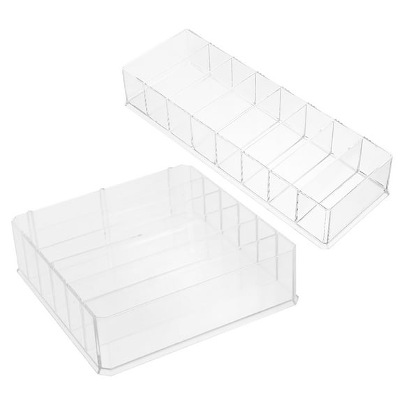 HAKIDZEL 2Pcs Rectangular Cash Drawer Tray for Household Items and Business 7.1x6.0x2.0in