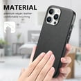 thumbnail image 3 of Allytechgroup Slim PU Leather Case for iPhone 12 Pro Max, Shockproof Anti-Scratch Magnetic Cover, Wireless Charging Compatible, Lightweight Protective Phone Case for iPhone 12 Pro Max, Black, 3 of 8