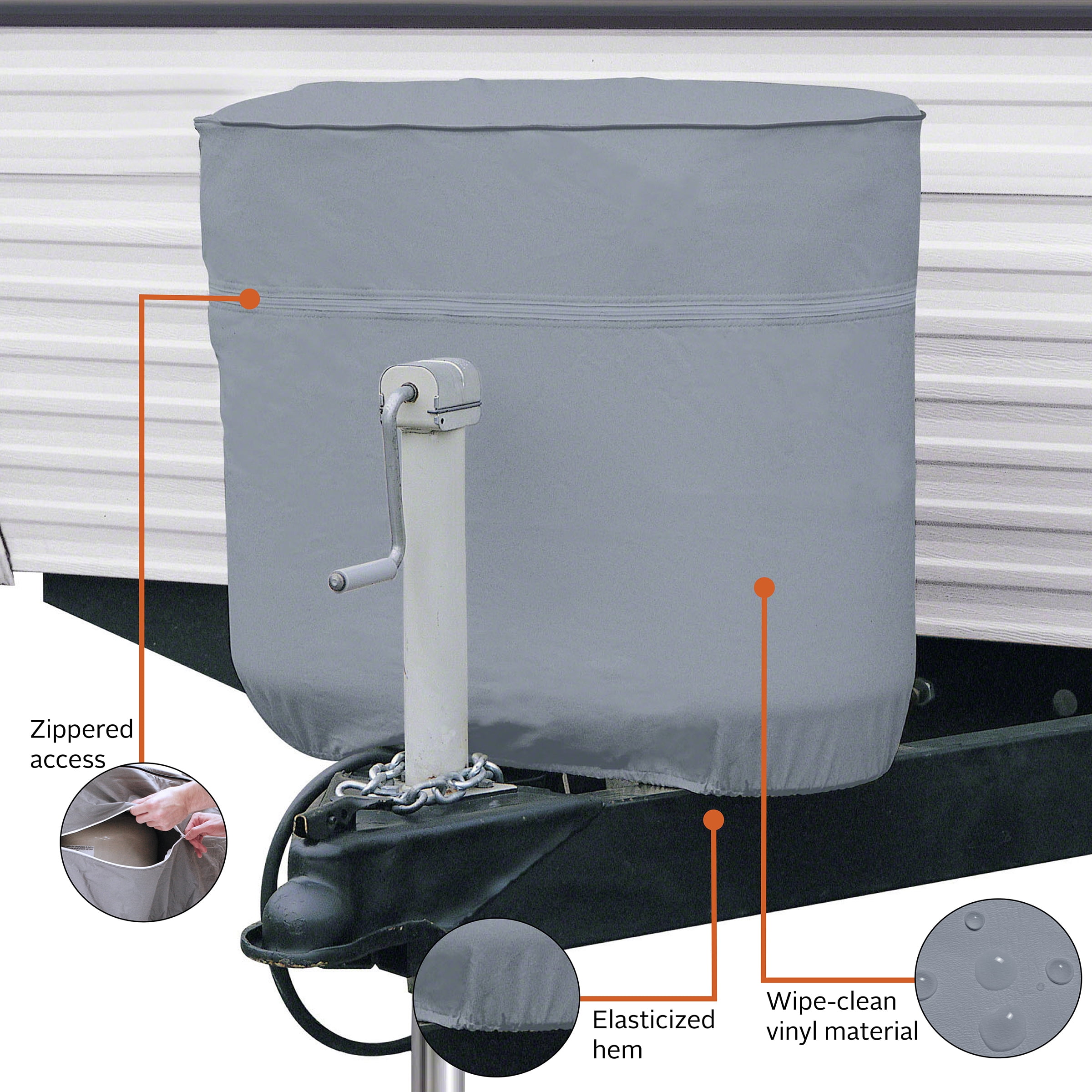 Classic Accessories RV Tank Cover, Double 30/7.5 Gallon Tanks, Grey